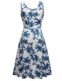 Herou Summer Beach Casual Flared Floral Tank Dress Medium Flower18
