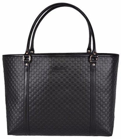 Micro Gg Ssima Leather Joy Purse Tote Black