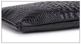 Crocodile Clutch Messenger Bags Handbags Genuine Leather Solid Shoulder Burgundy Color