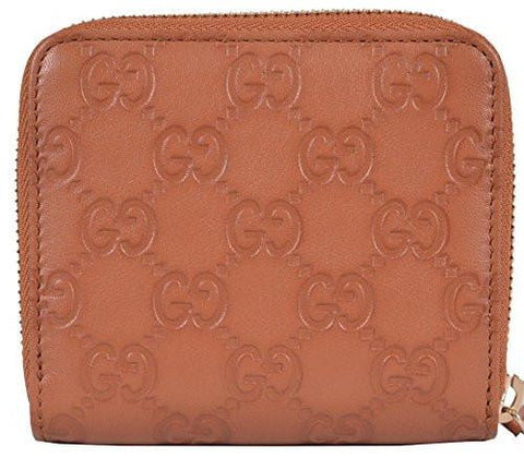 Gucci Saffron Tan Leather Gg Guccissima French Zip Wallet Wcoin