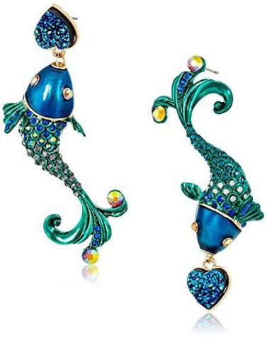 Fish Mismatch Drop Earrings