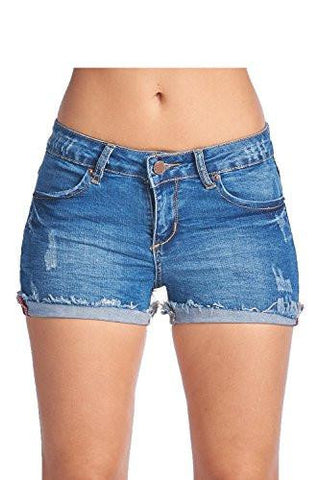 Denim Butt Lifting Shorts Pants Js0001_Lt_M