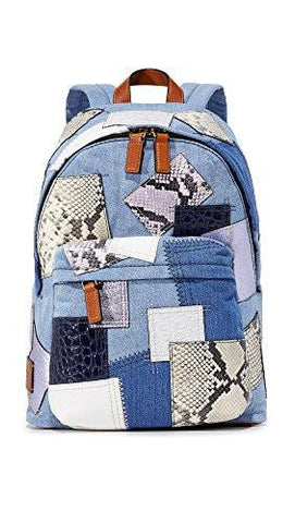 Marc Jacobs Denim Patchwork Biker Backpack Denim Multi One Size