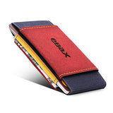 Ebax Minimalist Slim Man Wallet Premium Elastic Front Pocket Credit Card Holders Burgundy