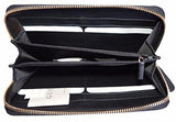 Leather Micro Gg Ssima Zip Around Wallet Black