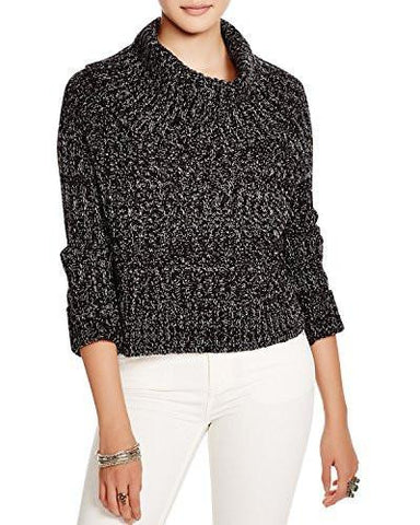 Twisted Cable Sweater, M, Black