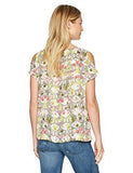 Nine West Printed Cold Shoulder Top Meadow Multi L