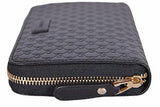 Leather Micro Gg Ssima Zip Around Wallet Black