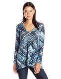 Blue Diamond HiLo Top, Print, M