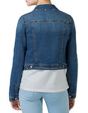 Perhaps U Cropped Denim Jacket For Teen Girls Classic Long Sleeves Jean Tops S Dark Blue