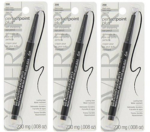 Pack Of 3 Queen Collection Perfect Point Plus Eyeliner Black Onyx 200