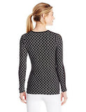 Recreation Geo Knit Longsleeve Top With Mesh Inserts On Sleeves Black M
