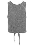 Sweatyrocks Crop Top Vest Ribbed Tank Top Grey Medium