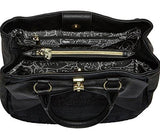 Betsey Johnson Bow On Bucket Black Cream Handbag