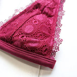 Mooskini Padded Push Up Bikini Set Lace Ruffled Deep V Neck Bathing Suits Swimwear Sus Size 24 Red