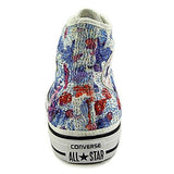 Chuck Taylor Allstar Canvas High Size 7 Bm Us; Spray Paint Bluewhiteinked
