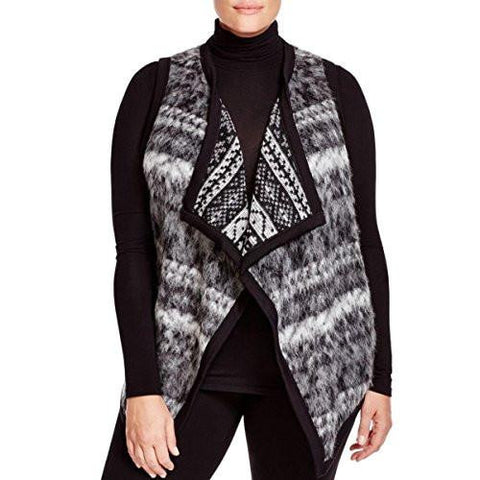 Plus Mohair Reversible Vest Gray 3X