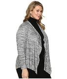 Plus Plus Size Drape Cardigan Light Gray Sweater 3X Us 20W