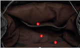 Black Backpack Washed Leather Punk Preppy Style Shoulder Bag School Bags Girls Travel Casual Waterproof Rivet Snowflake