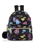 Medium Pug Print Travel Tote Backpack Black Multi