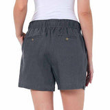 Company Drawstring Waist Linen Shorts XLarge, Iron