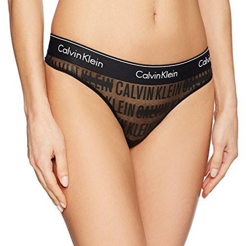 Modern Printed Thong Censored Loga Black M
