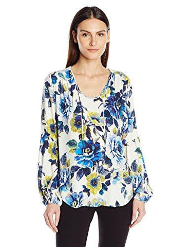 Blouson Sleeve Top, Print, Xs