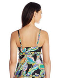 Sea Garden Over The Shoulder Tankini Black 4