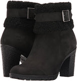 Glancy Teddy Fleece Fold Down Boot Black Nubuck 95 M Us