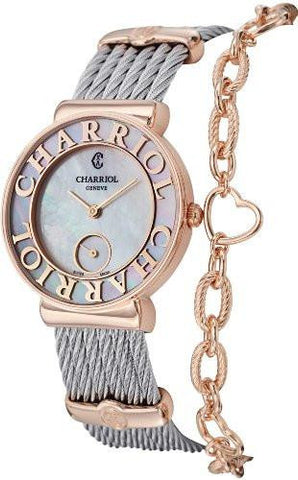 Charriol St30Pc560014 St Tropez Analog Display Swiss Quartz Silver Watch