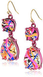 Harlem Double Pink Drop Earrings