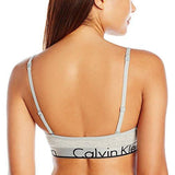 Id Wide Waistband Unlined Triangle Bralette Grey Heather Medium
