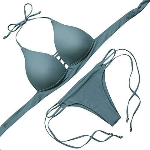 Mooskini Push Up Padded Bikini Gradient Strappy 2 Piece Swimsuit Bikini Set Mus Size 46 B854