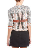 Leta Floral Jacquard Top, Bellini Multi, XSmall
