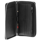 Prada Saffiano Triangle Wallet Black Black