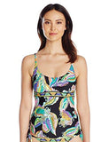 Sea Garden Over The Shoulder Tankini Black 4