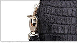 Crocodile Clutch Messenger Bags Handbags Genuine Leather Solid Shoulder Burgundy Color
