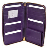 Leather Zip Wallet Margeaux Calf Royal Grape Purple 321117 X Large