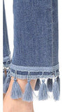 Jacqueline Straight Leg Jeans, Indigo Tassel, 30