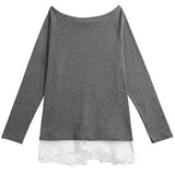Creti Casual Long Sleeve Loose Batwing Knitted Pullover Sweater Tee Tops