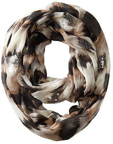 Tie Dye Sparkle Infinity Loop Scarf Heather Grey One Size