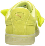 Puma Suede Heart Reset Wns Fashion Sneaker Soft Fluo Yellowsoft Fluo Yellow 55 M Us