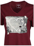 Converse Photo Heart Chucks Vneck Tshirtburgundyxl
