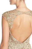 Open Back Lace Sheath Cocktail Evening Dress