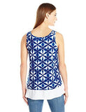 Kaleidoscope Contrast Hem Tank, Print, L