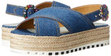 Marc Jacobs Beverley Espadrille Denim Platform Sandal Denim 38 Eu8 M Us
