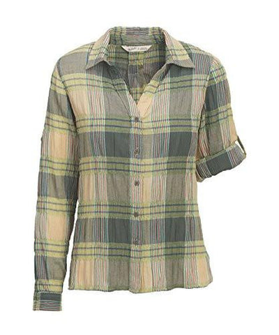 Carabelle Convertible Shirt, Balsam Green Plaid, L