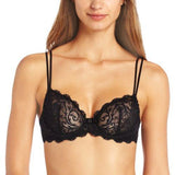 Celeste Demi Cup Plunge Bra, Black, 36E