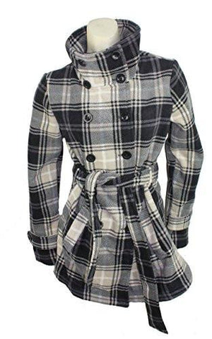 Ike Behar Belted Jacket Greybeige Medium