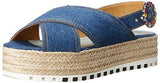 Marc Jacobs Beverley Espadrille Denim Platform Sandal Denim 38 Eu8 M Us